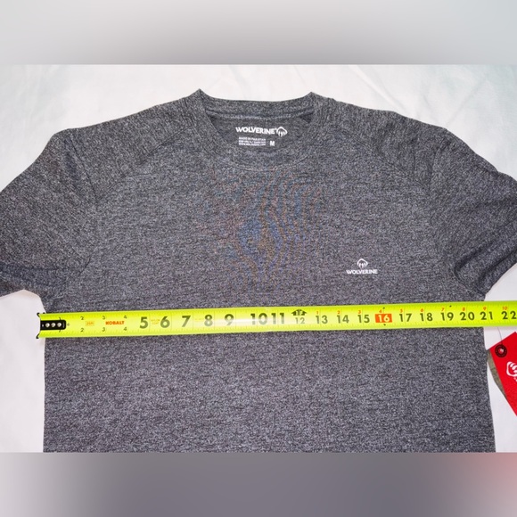 Wolverine NWT Men’s Size M Black Heather Edge Short Sleeve Lightweight Tee Shirt - Picture 3 of 7